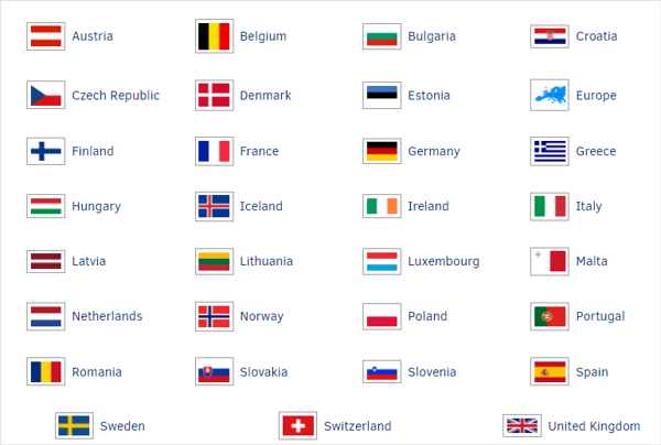 図：European Cyber Security Monthの参加国の例