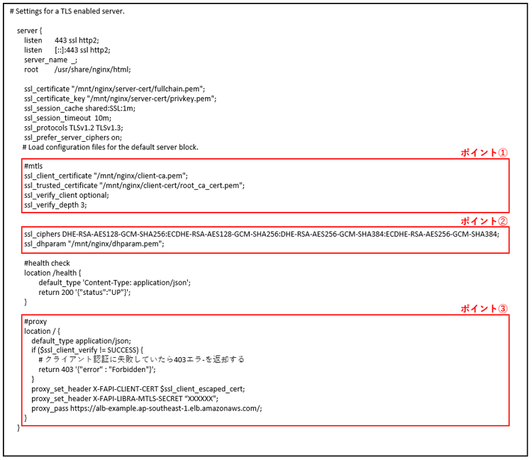  NGINXの設定例