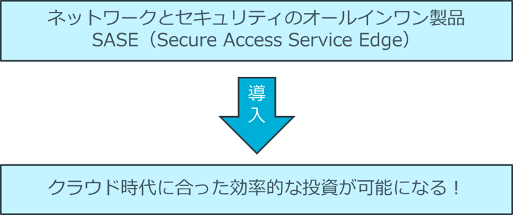 SASE導入でクラウド時代に合った効率的な投資が可能に