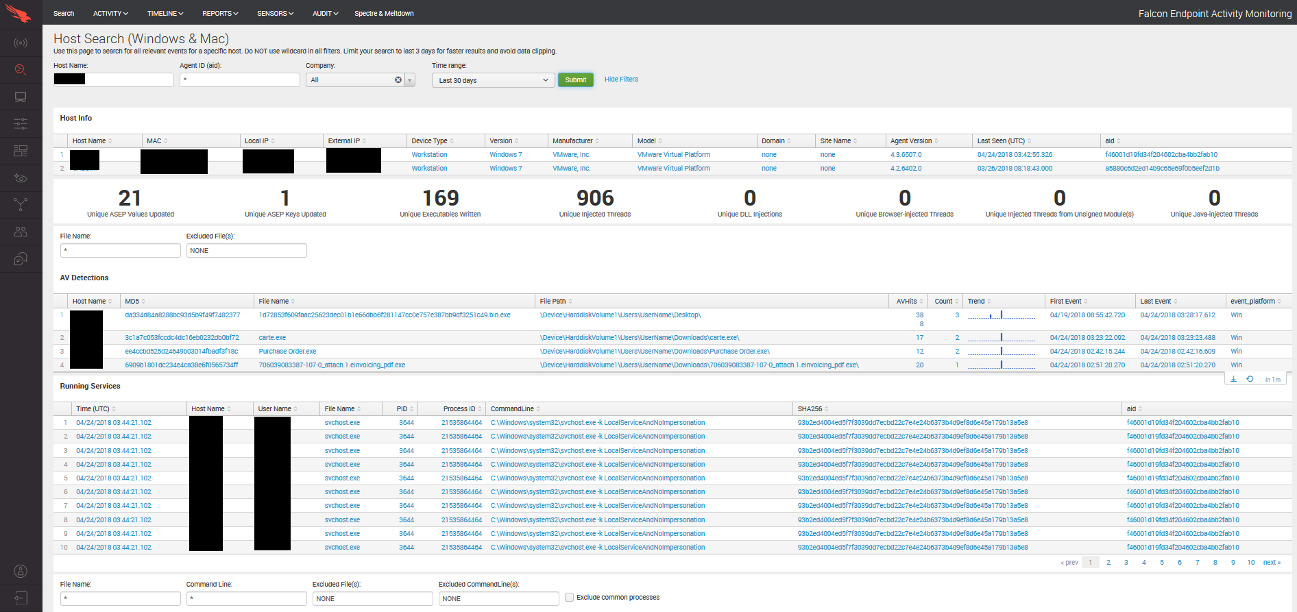 crowdstrike-dashboard-host-search