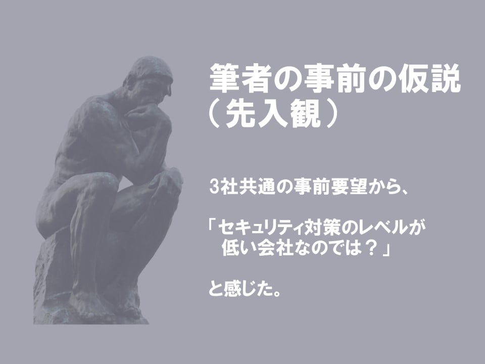 筆者の事前の先入観・仮説