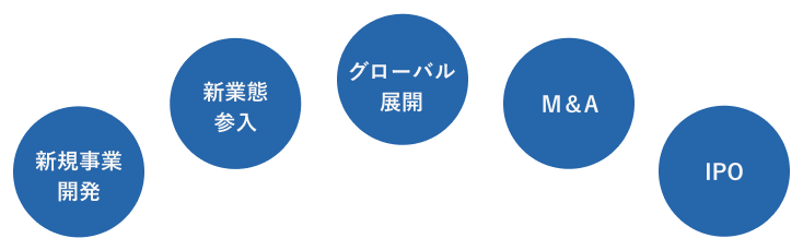 新規事業開発・新業種参入・グローバル展開・M＆A・IPO