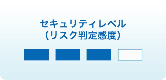 セキュリティレベル、リスク判定感度