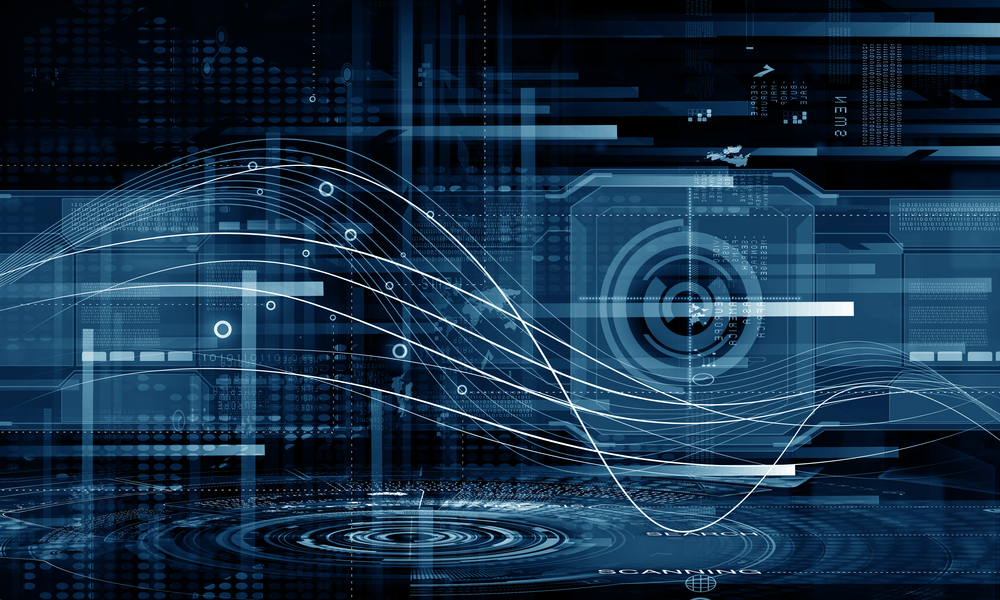 Background conceptual image of digital 3d icons